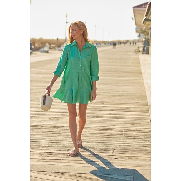 TUCKERNUCK Sea Green Callahan Shirt Dress Size XL NWT Retail $148 Tuckernuck - Picture 8 of 10
